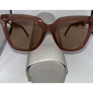 Jimmy Choo Julieka/S FWM2S Sunglasses Bling New Money Fairycore Pink/Beige